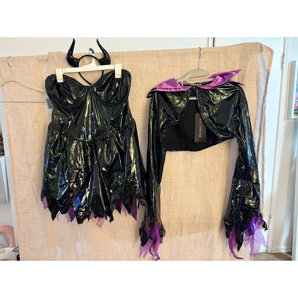 Dolls kill sexy patent maleficent costume